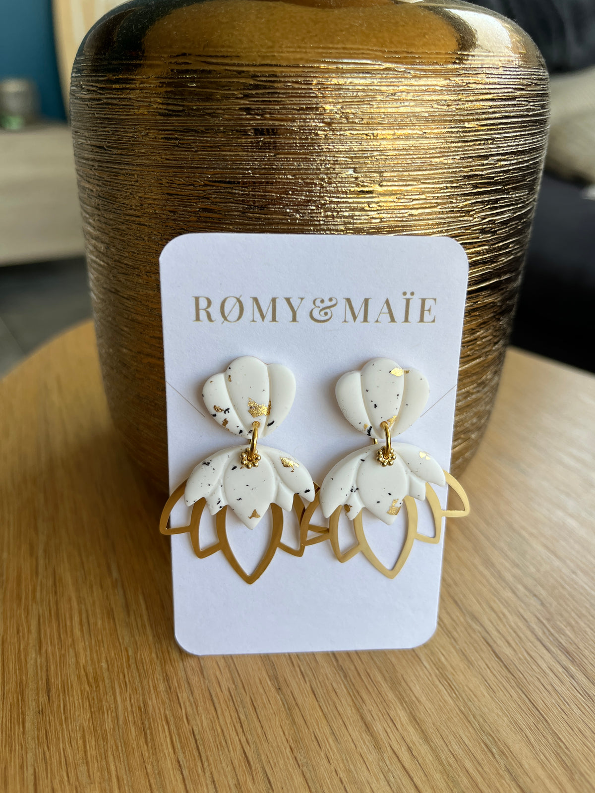 Boucles d’oreilles Léna - Fleur d’ivoire