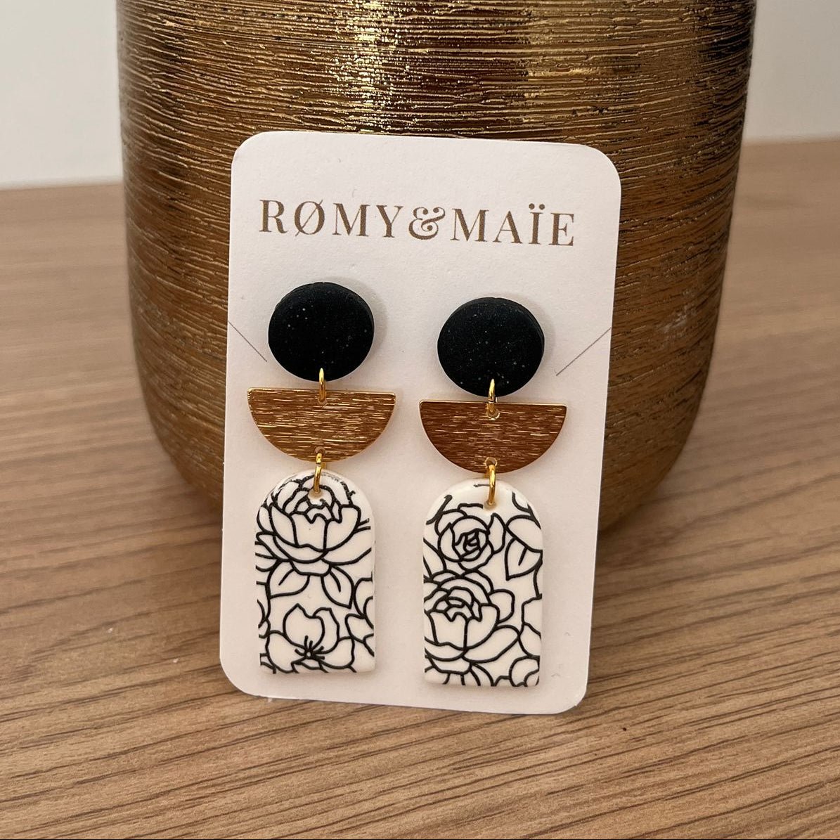 Boucles d'oreilles Julyana - fleurs blanches - Romy&Maie