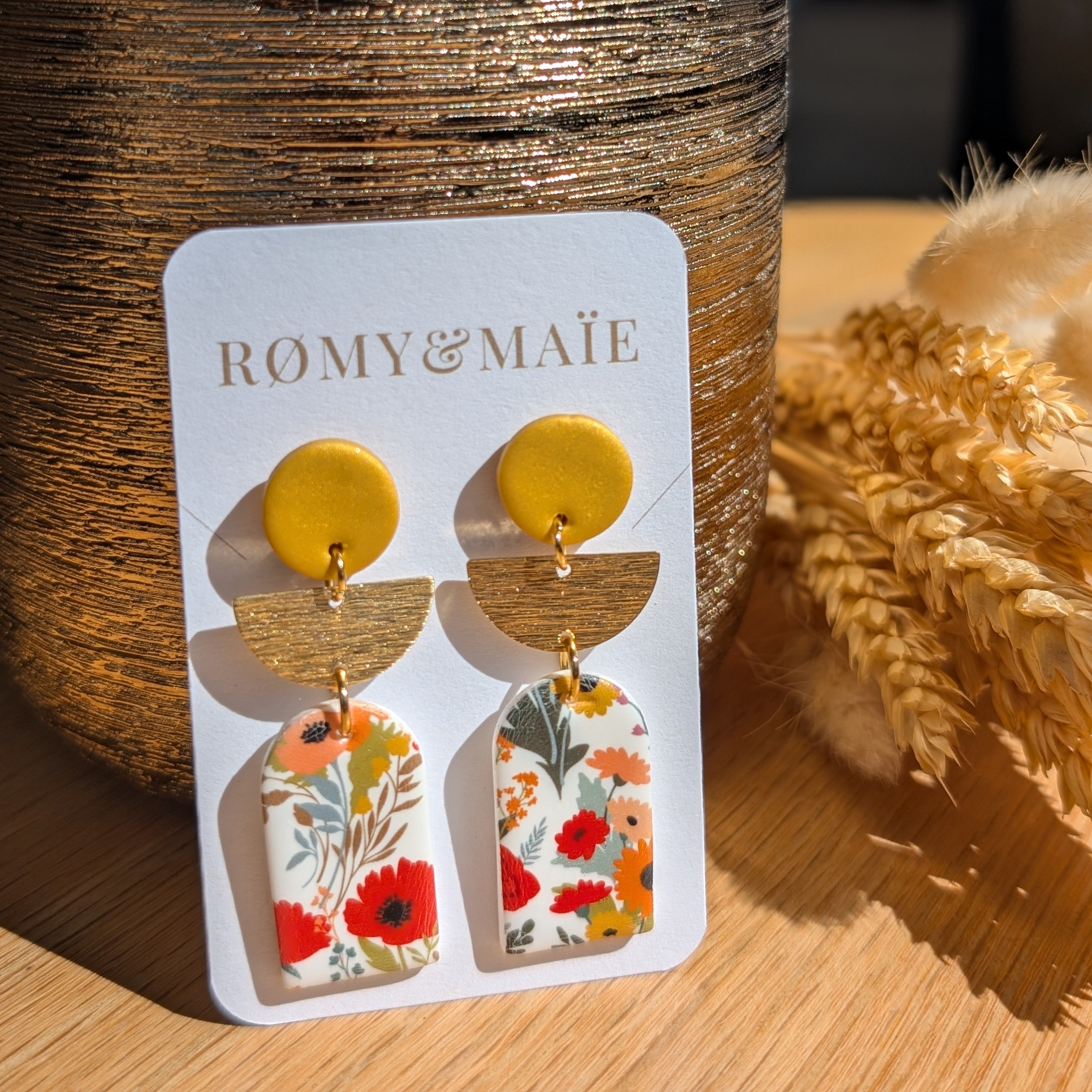 Boucles d'oreilles - Julyana - fleurs des champs - Romy&Maie