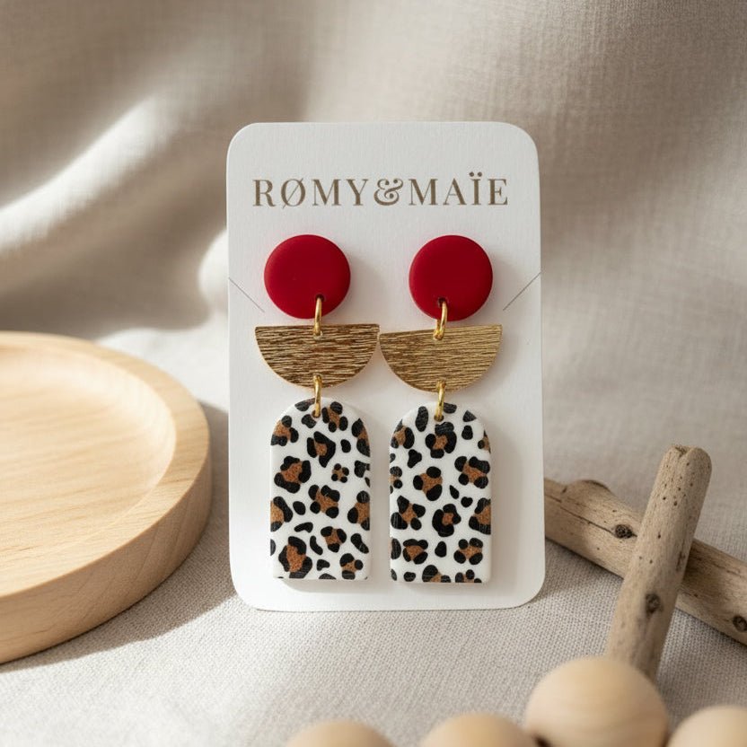 Boucles d'oreilles - Julyana - léopard - Romy&Maie