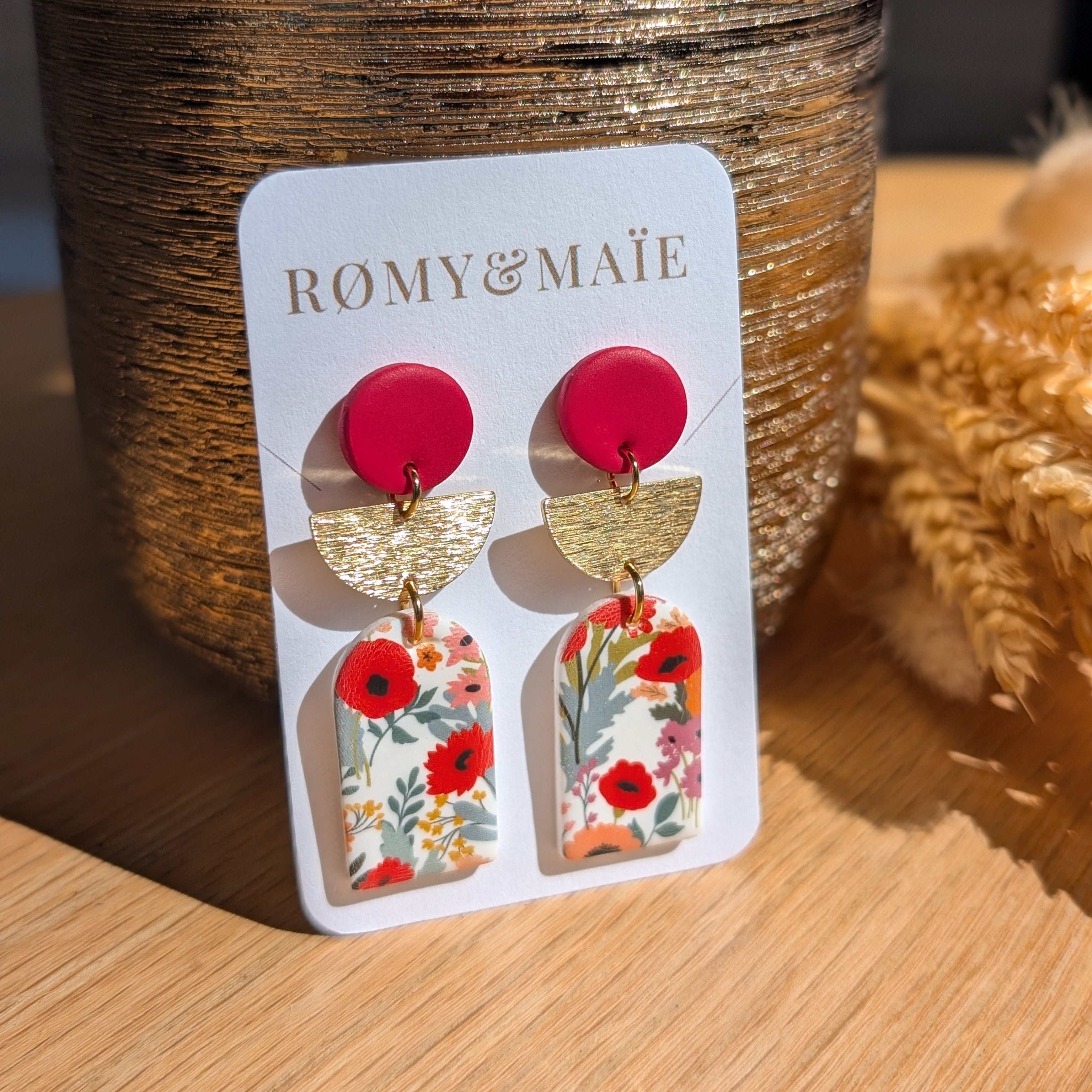 Boucles d'oreilles - Julyana - fleurs des champs - Romy&Maie