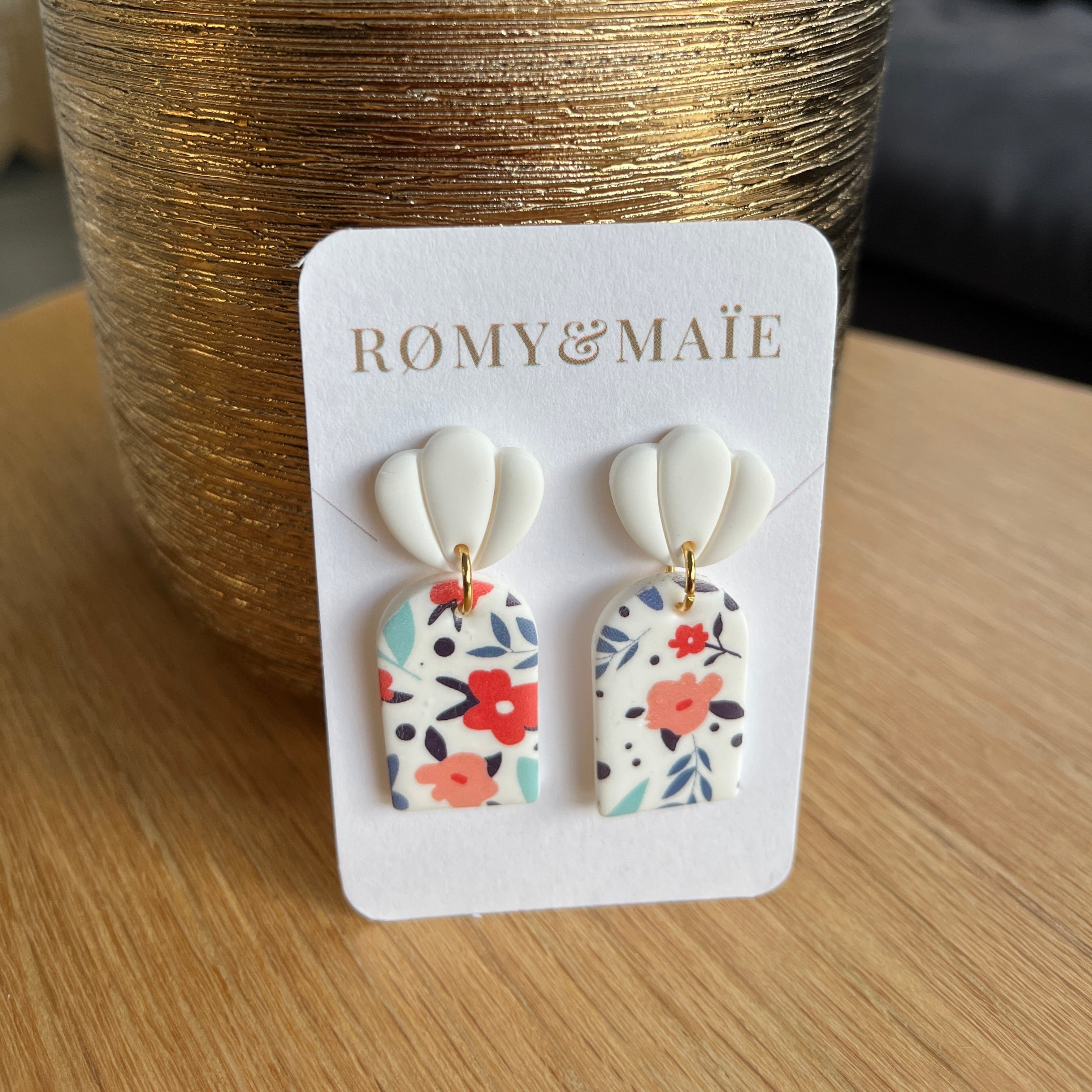 Boucles d'oreilles Tahys - jardin bleu - Romy&Maie